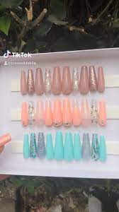 Press On Nails Bundle Press On Nails Custom Set Birthday Nails Video Pink Nails Confetti Nails Acrylic Nails Coffin Short