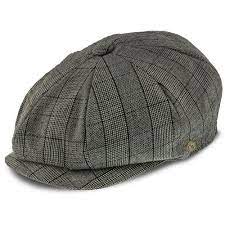 Innovator Walrus Hats Grey Plaid Polyester 8 Panel Newsboy Cap Newsboy Cap Golf Hats Hats