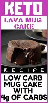 Keto Lava Mug Cake Low Carb Keto Diet Recipe Low Carb Mug Cakes Low Carb Baking Mug Recipes
