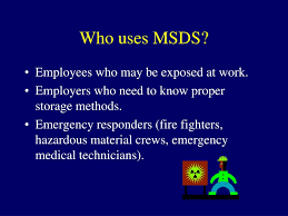 Hazardous materials must have accompanying msds sheets f. Ppt Material Safety Data Sheets Msds Powerpoint Presentation Free Download Id 121771