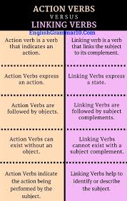 difference between action verb and linking verb