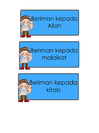 Yang tentu saja harus diyakini semua umat, sesuai dengan. Kad Rukun Iman