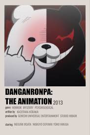 Dec 9 2020 explore arianegayleferrer s board anime movies on pinterest. Danganronpa The Animation Anime Films Anime Titles Anime Minimalist Poster