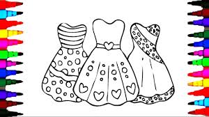 She even rocks out … How To Draw Girls Barbie Dress Coloring Pages Videos For Kids With Rainbow Colored Markers Youtube