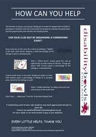 Find fundraising ideas to raise money at work for wear it pink. Fund Raising For Dbe Disability Bowls England