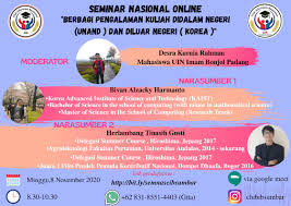 Lembar kerja pengalaman pengalaman membingungkan banyak pemilik bisnis. National Online Seminar Tema Berbagi Pengalaman Kuliah Di Dalam Negeri Unand Dan Di Luar Negeri Korea Portal Kompetisi Dan Beasiswa