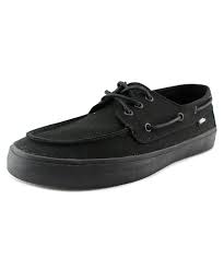 Vans Chauffeur Sf Moc Toe Canvas Boat Shoe In Black Modesens Boat Shoes Canvas Boat Shoes Vans Boat Shoes