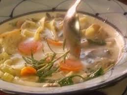 I Left Out The Cream To Keep It Healthy So Good Soup Recipes Chicken Noodle Creamy Chicken Noodle Soup Lemon Chicken Soup