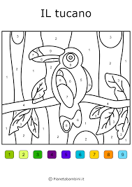 Conta E Colora Da Stampare Disegni Da Colorare In Base Ai Numeri Pianetabambini It Disegni Da Colorare Color By Numbers Disegni
