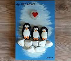 Tas Boyama Penguen Ile Ilgili Gorsel Sonucu Sanat Boyali Kayalar Penguen