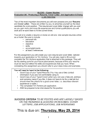Evaluation 4 Producing A Resume Cover Letter Job Application