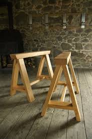 The Trestles Are Based On The Traditional Carpenters Trestle But Have Been Engineered Using Angled Mortic Diy Pallet Wall Diy Wooden Projects Pallet Wall Decor