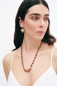 Margot Gold Plated Heart Zircon Charm Pinned Earrings