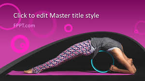 Emblem yoga pose on a linear. Free Yoga Pose Powerpoint Template Free Powerpoint Templates
