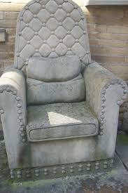 Old Chair Covered In Concrete A Layer At A Time Recycle Concrete Furniture Concrete Crafts Concrete Art