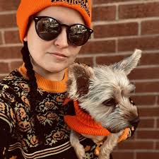 Mid-sized goth chick styles the Aldi dress