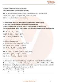 Important Questions For Cbse Class 10 Science Chapter 1 Chemical Reactions And Equations