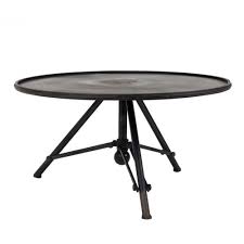 Sélection de tables à manger design scandinaves, industrielles, en marbre. Table Basse Metal Ronde Indus Brok Par Drawer Fr
