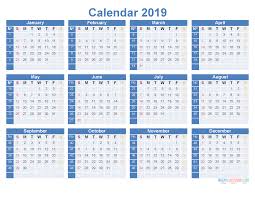 It's one of the most simplest formats of digital calendar for all types of users. Printable 2019 Calendar By Month