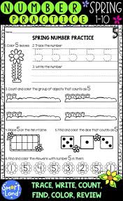 Number Practice 1 10 Spring Edition Distance Learning In 2020 Math Graphic Organizers Number Sense Kindergarten Math Number Sense