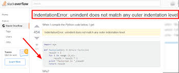 5 Fixes For The Indentation Error Unindent Does Not Match Any Outer Indentation Level The Error Code Pros