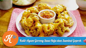 Resep chiken krispi saos keju / resep chicken katsu saus mentai yang populer lezatnya. Resep Kulit Ayam Goreng Saus Keju Dan Sambal Geprek Yuda Bustara Youtube