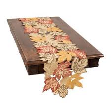 August Grove Erasmus Autumn Leaves Embroidered Cutwork Table Runner Wayfair In 2020 Table Runner Size Table Runners Fall Table Runners