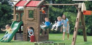 Outdoor playhouse with a slide get kids waterproof wooden best toddler slide 2020 star walk kids naturally playful lookout tree house kids playpen toddler playhouse ball pit. Children Outdoor Playground Forest Wooden House Swing Set Outdoor Playground Sets Playground Setschildren Playground Aliexpress