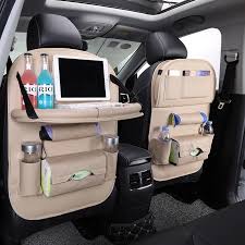 Car Back Seat Organizer In 2020 Cute Car Accessories Car Seat Organizer Leather Car Seats