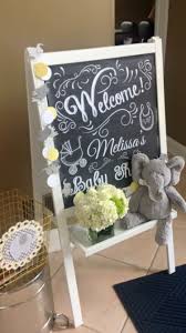 Welcome Chalkboard Easel Baby Shower Elephant Yellow And Gray Baby Shower Yellow Unique Baby Shower Decorations Elephant Baby Shower Theme