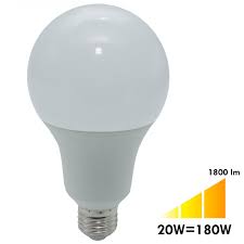 Noti un filetto a vite? Lampada Led E27 Risparmio Energetico Lampadina Luce Led Alta Luminosita 18w Resa 162w Attacco E27 A95 80mm 230v