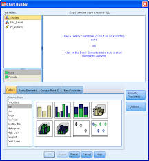 a clustered bar chart in spss statistics selecting the