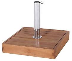 Bought 3 base weights and used 4 inch wood screws to also secure it to my deck. Blooma Aland Parasol Base 22kg Diy At B Q