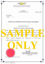Issuance of a registration certificate. Faqs New Company Registration Sdn Bhd In Malaysia Nbc Professional Group