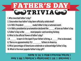 Father's day is always celebrated on the third sunday in june in the united states. Father S Day Trivia Jamestown Gazette