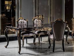 Check spelling or type a new query. Casa Padrino Luxury Baroque Dining Room Set Silver Black Gold 1 Dining Table 6 Dining Chairs Baroque Dining Room Furniture Noble Magnificent