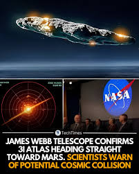 Astronomers worldwide are on high alert after the James Webb Space Telescope (JWST) confirmed that 3I/ATLAS, an interstellar object of unknown origin, is on a collision course with Mars. The news has