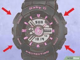 Auf Einer Baby G Armbanduhr Die Zeit Einstellen 13 Schritte Mit Bildern Wikihow
