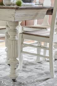 Wicks distressed white and gray padded dining chair (set of 2) by furniture of america. Antique Dining Table Updated With Chalk Paint Antique Dining Tables Dining Table Chairs Antique Dining Room Table