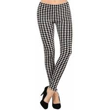 Black And White Houndstooth Pants Black White Houndstooth Plush Velour Leggings 23 Liked On Polyvore Featuring Pants Leggings Fo Velour Leggings Outfits With Leggings White Houndstooth