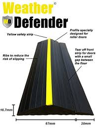Weather Defender Heavy Duty 5 0m Garage Door Floor Seal Strip With Adhesive Garage Doors Garage Door Threshold Garage Decor