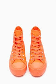 Black And Orange Converse High Tops Converse All Star High Top Sneaker Orange Orange Shoes Shoes Sneakers