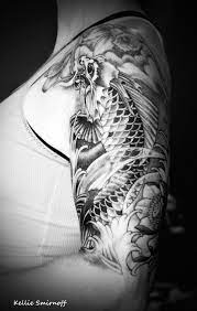Koi Dragon Half Sleeve Side View Koi Dragon Koi Dragon Tattoo Tattoos