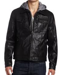 Ethical Clothing For Men Levi S Faux Leather Trucker Hoodie Alternative Apparel And More Leather Jacket Men Men Shirt Style Leather Jacket