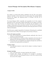 Most bank managers actually find jobs in the finance and health care industries. Sample Job Description General Manager