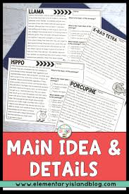 Topic Main Idea And Supporting Details 26 Passages For Guided Practice Prin In 2020 Elementary Education Activities High Interest Reading Passages Guided Practice