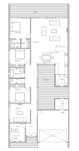 Contemporary Home Co105 Narrow Lot House Plans House Plans House Floor Plans