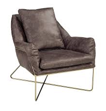 Amazon Com Ashley Furniture Signature Design Wildau Accent Chair Mid Century Modern Faux Fur In Sha Accent Chairs Grey Accent Chair Leather Accent Chair