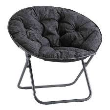 Salt Foldable Waffle Saucer Chair In Grey Bed Bath Beyond Saucer Chairs Dorm Room Furniture Fabric Seat