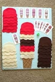 Creciendo Con Libros Y Juegos Hoy Trabajamos La Observacion Y Los Color Juegos De Helados Patrones De Tapices De Fieltro Actividades De Aprendizaje Para Ninos